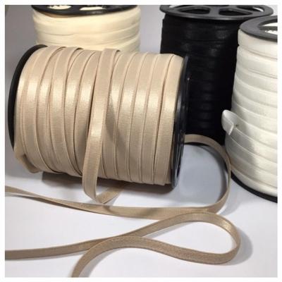 China 15mm Satin Plush Bra Band Strap Elastic Shoulder Elastic For Sports Bra for sale