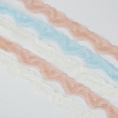 China Wholesale Elastic Knit Cheap Elastic Spandex Nylon Lace Trim Lace Trim For Dress for sale