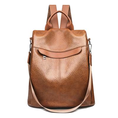 China Fashionable leisure PU leather backpack female backpack best-selling leather computer backpack bag for sale