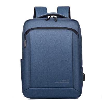 China Custom Made Simple Computer Bag Waterproof Backpack Anti Theft Laptop USB Traveling Backpack for sale