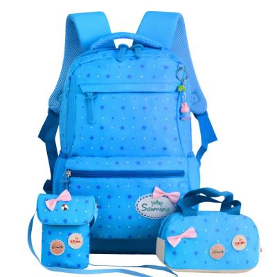 China 3 Piece Student School Bags Waterproof Hot Sale Water Resistant Backpack Set For Girl for sale