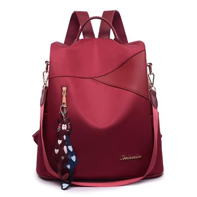 China Ladies Backpack For Students All-match Fashion Casual Ladies Backpack Oxford Anti-theft Waterproof Fabric Quilting Student Schoolbag for sale