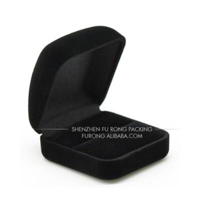 China Fashional Design Special Diamond Velvet Small Ring Packaging Jewelry Box for sale