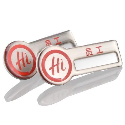 China Custom Size Reusable Magnetic Custom Name Badge China Stock Logo Metal Silk Screen Printed Aluminum Alloy Sliver for sale