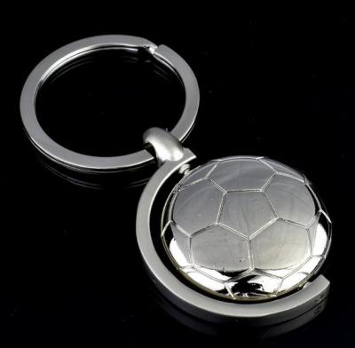 China Custom Rotatable Football Metal Logo Kechain Eco-Friendly For Football Sports Gift for sale