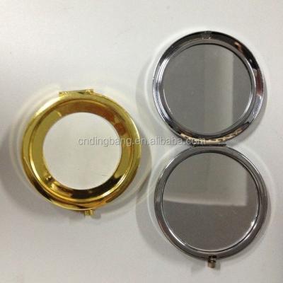 China Pocket Mirror White Metal Compact Mirror Pocket Mirror for sale