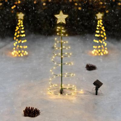 China Christmas Tree Holiday Decoration New LED Solar Led Outdoor Christmas Tree Yard Bed Christmas Tree Lights for sale