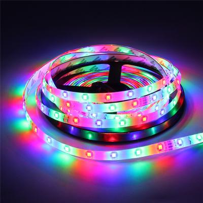 China 5050 Residential Waterproof Outdoor Led Flexible RGB Wifi Lamps Strip Light Smart Voice Control Night Lights Led Strips for sale