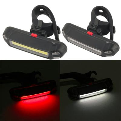 China Dropshipping Waterproof Usb Rechargeable Bike Tail Light Safety Flashlight 2 Mode Warning Light Rear Cycling SUM for sale