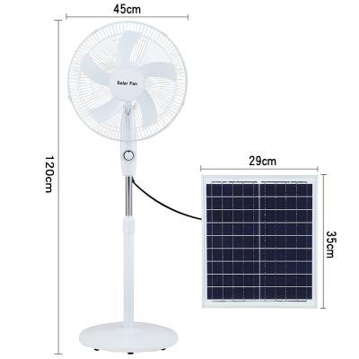 China 15w Hotel Fan Solar Standing Pedestal Rechargeable Solar Fan for sale