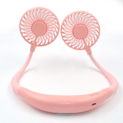 China Outdoor Rechargeable Hanging Band Hung Cooling USB Mini Portable LED Neck Fan for sale