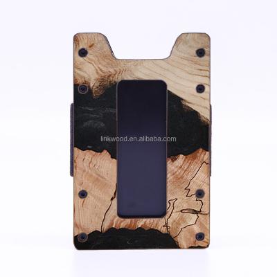 China Custom Aluminum RFID Aluminum Foil Card Sleeve Credit Card Holder Rfid Blocking Wood for sale