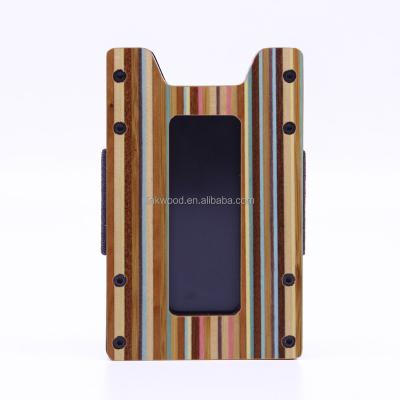 China RFID factory customize rfid gift black phone holder credit card wood / silicon blocking for sale