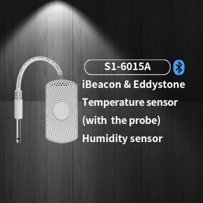 China Humidity BLE Monitor Beacon Temperature and Humidity Sensor ble5.0 bluetooth iBeacon Location Tag with Probe for sale