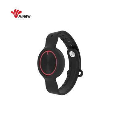 China ABS758 two ways wearing bluetooth 5.0 silicone wristband with SOS button vibration alarm for sale