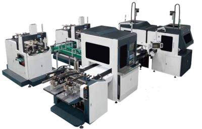 China Bi-Channel Intelligent Fully Automatic Rigid Box Making Machine For Plastic Pu Box zu verkaufen