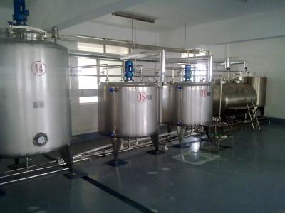 China Automatic Beverage Processing Equipment Mixing Tank Single Layer Stainless Steel for sale