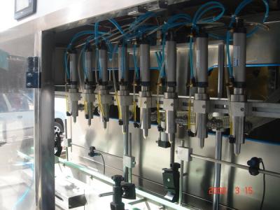 China Electric Auto Linear Filling Machine , Oil Bottle Filling Machine High Speed for sale