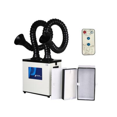 China Garment Shops Double Eleven Pure Air Portable Smoke Eater Mobile Soldering Fume Extractor For Smoke/Dust/Smell Adsorb for sale