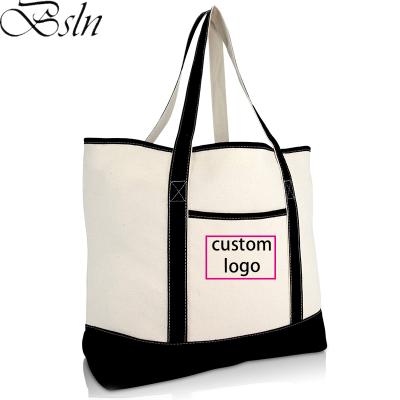 China Boslun Fashion Shopping Bags Soft Promotional Canvas Tote Bag Large Nonwoven Cotton With Custom Printed Logo for sale