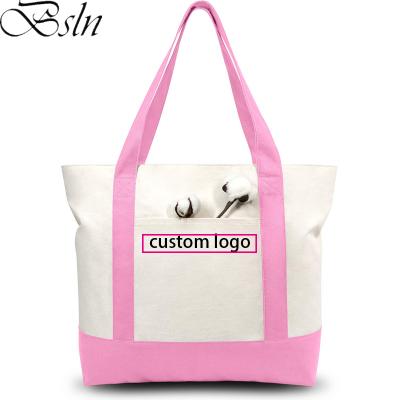 China Boslun Jute Bag Packaging Grocery Cotton Navy Canvas Soft Eco Friendly Reusable Shopping Bags for sale