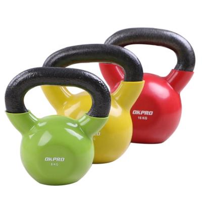 China Wholesale China Manufacture Commercial Use Gym Fitness Vinyl Coated Kettlebells Color Vinyl Kettlebell for sale