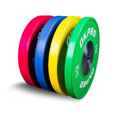 China Universal Barbell Bumper Color Weightlifting Plates Competition Fitness Rubber Bumper Dish for sale