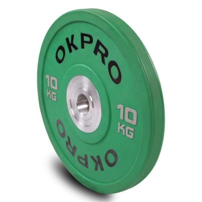 China Commercial Use Color Weight Plates Fitness Weightlifting PU Urethane Bumper Plate for sale