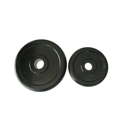 China Commercial Use High Quality Black Cross Fitness Rubber Coated Bumper Plate for sale