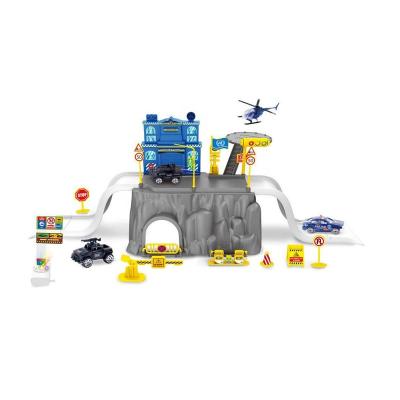 China Wholesale slot toy ALLOY CAR PARKING POLICE SET TO ASSEMBLE GARAGE GAME TOYS. for sale