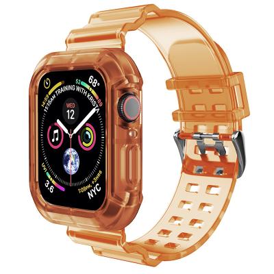 China Acrylic Transparent Strap Cover Fits Apple Wristband Sports Strap Smart Watch Wristband for sale