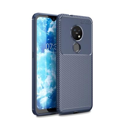 China Anti-drop Carbon Fiber Phone Case For Nokia 7.2 Shockproof Tpu Phone Cases Cover For Nokia C1 6.2 5.1 4.2 2.3 Plus for sale