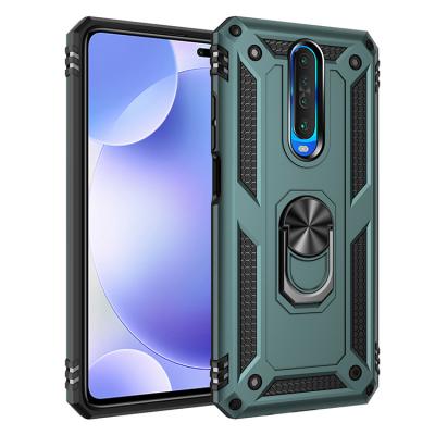 China Anti-fall Metal Armor Screen Protector Magnet Military square phone case for Xiaomi Redmi K40 K30 K20 pro for sale