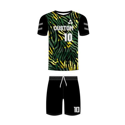 China Sets Dye Custom Printing Sublimation Soccer Wear Camouflage Pattern Soccer Uniforms Team Training Football Jersey for sale