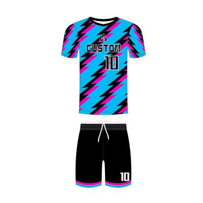 China Sets Customize Soccer Wear Sportswear Wholesale Set Comfortable Lightweight Soccer Jersey Polyester Football Uniform for sale