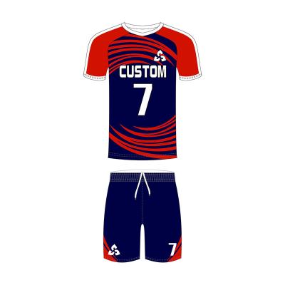 China Latest Sets OEM&ODM Soccer Wear Technologies Printing Custom Logo Football Jersey Cheapest Soccer Uniforms for sale