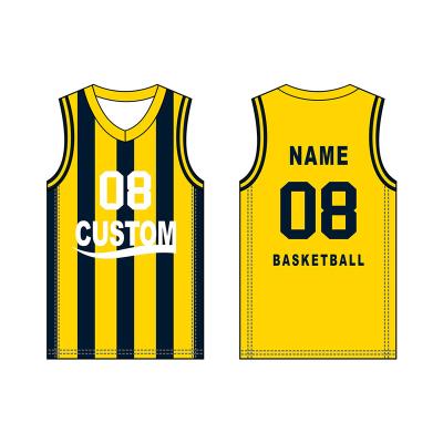 China Wholesale Supply Premium Basketball Jersey Antibacterial Sets Full Custom Sublimation Digital Printing Basketball Uniform for sale