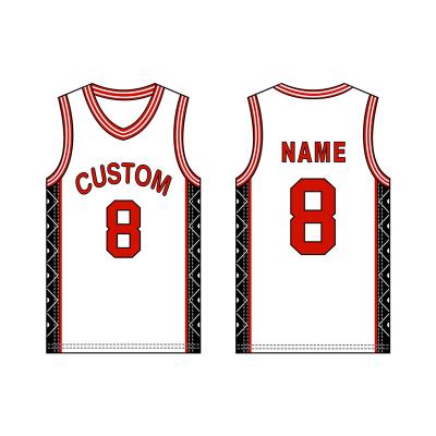 China Latest Antibacterial College Basketball Jersey Sets Custom Design High Quality Basketball Uniform Plus Size Apparel for sale