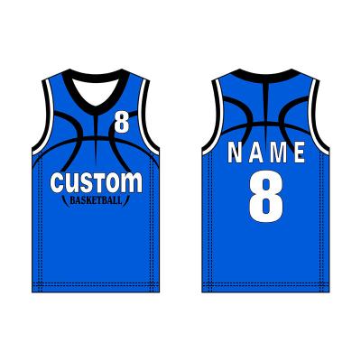 China Wholesale Price Antibacterial Custom Basketball Uniform Design New Sublimated Print Basketball Tank Top Fitness Sportswear for sale