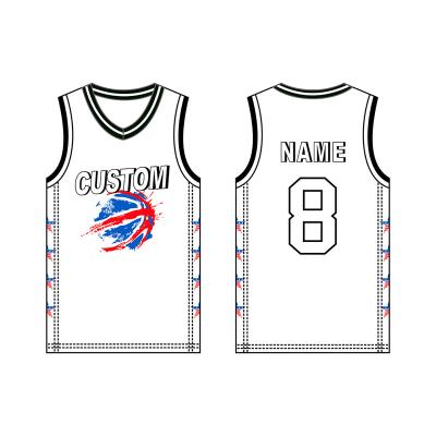 China Wholesale Simple Antibacterial Basketball Uniform Customized Mesh Teamwear Basketball Jersey Set Popular for sale