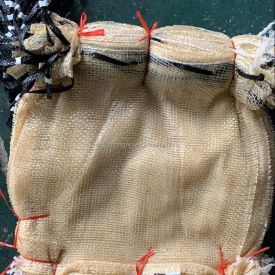 China Recyclable UV Norway Sweden Denmark 180kly firewood mesh bag with snaplock quick lock 30L 40L 60L for sale