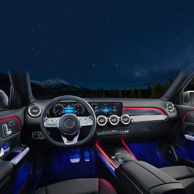 China PVC+Silicone For Mercedes Benz 2020 GLB Class 180 200 Car Atmosphere Light 64 Colors for sale