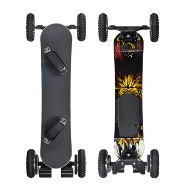 China 2020 NEW ARRIVAL 7 PLY Maple and 1 Wheel Paint Electric Skateboard Dual Motor 4 Board Mountain Offroad for sale