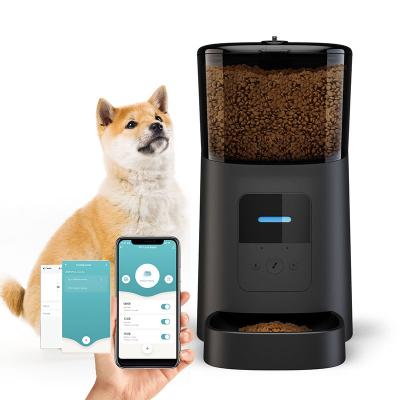 China Automatic App Remote Control Chip Mobile Phone Cat Smart Pet Feeder Wifi Mobile Dog Dog Pet Feeder With 6L for sale