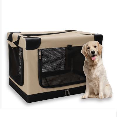 China Oxford Cloth Stored Removable Bracket Collapsible Dog Crate Dog Crate Soft-Sided Indoor And Outdoor Travel Portable Kennel Cat Carrier Bag for sale