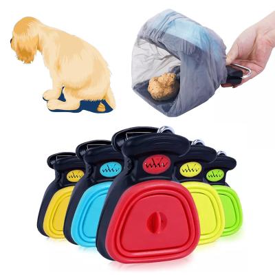 China Sustainable Pet Cat Litter Dog Pooper Scooper To Take Clean Pet Cleaning Scooper Dog Poop Scooper With Bag for sale