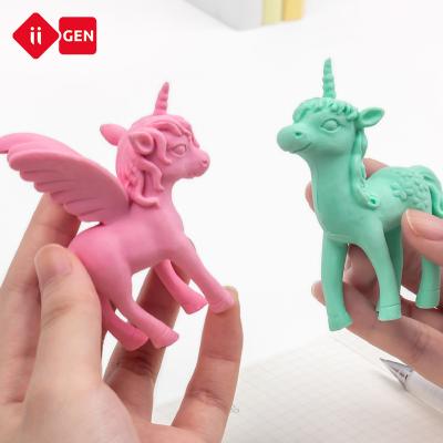 China Rubber Eraser Unicorn Eraser For Children Happy Eraser Promotional Wholesale Customizable Design for sale