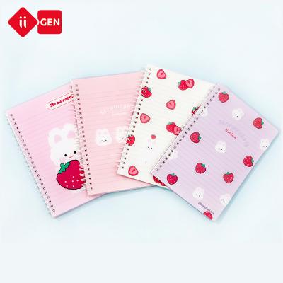 China High Quality A5 Cartoon Notebook Student Ins Style pp Coil Notebook Mesh Diary Book Transparent Frosted Simple for sale