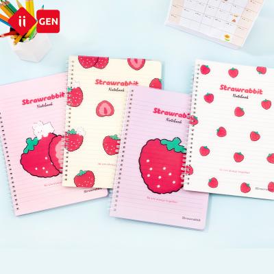 China Wholesale high quality coil book B5 cartoon double helix notebook notebook strawberry rabbit pp coil B5 for sale