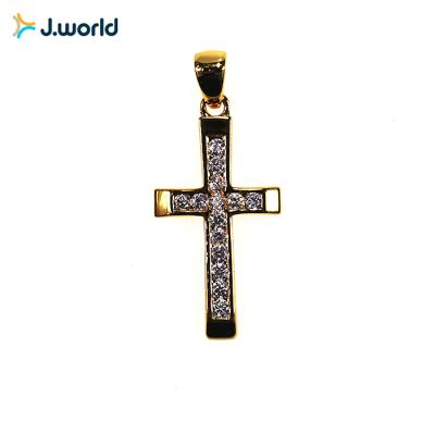 China Hiphop Cross Pendant Gold Silver Brass Pendant Necklace For Men Women Hip Hop Jewelry for sale